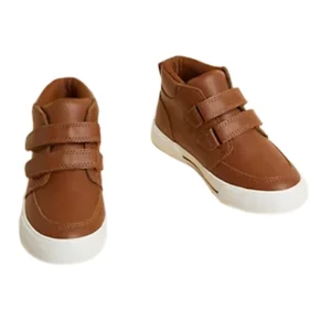 Customize Kids Boots Classic Brown Casual Shoes for Boys Ankle Botas High Quality Leather Boots