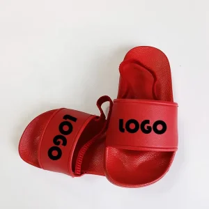 Customize LOGO Black Sliders Slippers for Child Simple Blank Slide Sandals Slippers Kids Custom Logo