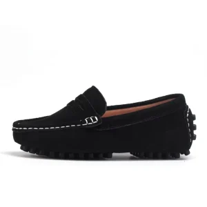 Customize Stylish Breathable Suede Leather Soft Kid Shoes Slip on Casual Children Loafers Shoes