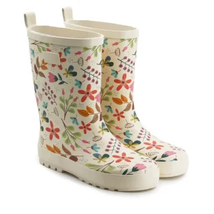 Customized Brand Logo Print Waterproof Toddler Cute Lightweight Anti Slip Rubber Rain Boots for Kids