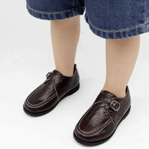 Customized Classic Leisure New Arrival Children Cow Leather Loafers