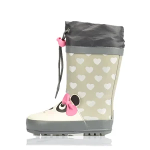 Customized Color Unisex Cartoon Printing Cotton Lining Natural Rubber Rain Boots for Kids
