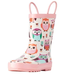 Customized Kids Rain Boots Fashion Comfortable Girl Rubber Shoes Waterproof with Handle