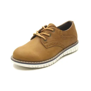 Customized Lace up Pu Leather Children’s School Dress Shoes for Boys Kids