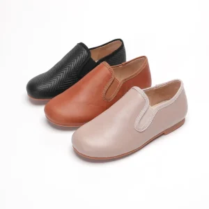 Customized Loafers for Kids Boys Casual Walking Shoes for Winter Spring Comfortable Children Leather