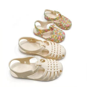 Customized PVC Sandals Anti Slippery Printed Summer Lightweight Breathable Shoes with Adjustable Strap for Kids and Children