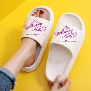 Customized Party Souvenir Slipper for Wedding Beach White Wedding Guest Favors Flip Flops for Women