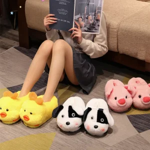 Customized Plush Home for Winter Animals Slippers Cute Designs for Kids Adults Home Indoor Custom Stuffed Animal slippers