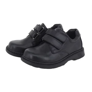 Customized School Shoe Children Uniform Black Leather Kids School Shoes Boys
