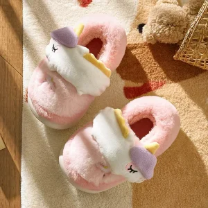 Customized Winter Indoor Slippers Warm Children’s Cartoon Birds Cotton padded Shoes with Thick EVA Sole Kids Cotton padded Shoes