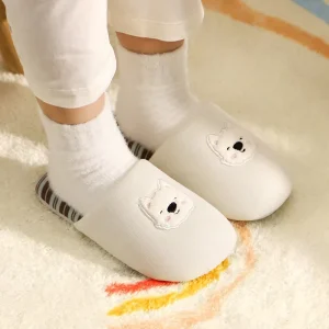 Customized Winter Indoor Slippers for Children Warm and Cartoon Plush Animals Print Design Animal