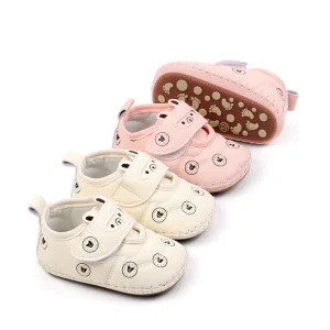 Cute Animal Design Hook&loop Design Spring Autumn Baby Toddler Shoes for Girls