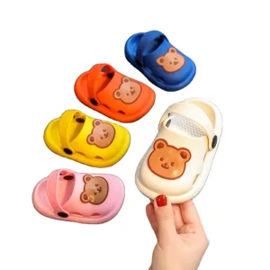 Cute Anti Slip Summer Baby Girls Sandals Toddlers Soft Sole Kids Shoes Cartoon Bear Clog Sandals Baby Slippers Children’s Shoes