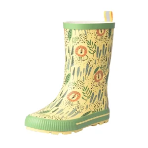 Cute Breathable Children’s Midi Rain Boots Toddler Lion Cartoon Print Anti-Slippery Rubber for Kids