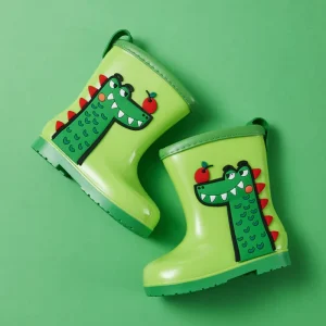 Cute Cartoon Animal Print PVC Rain Boots for Kids Lightweight Waterproof Gum Boots for Toddler Baby for Winter Summer Autumn