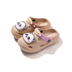 Cute Cartoon Anti-Slip Closed Toe Kids Garden Shoes Breathable Lightweight Slippers for Unisex