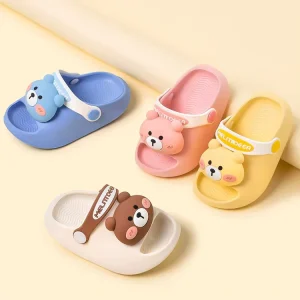 Cute Cartoon Clogs Non Slip Toddler Little Kids Open Toe EVA Sandals Slides Boys Girls Shower Home Slippers