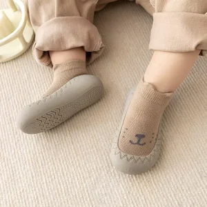 Cute Cartoon Girls Boys Baby Socks Shoes Soft Rubber Sole Child Floor Sneaker Baby Booties Toddler Girls First Walker