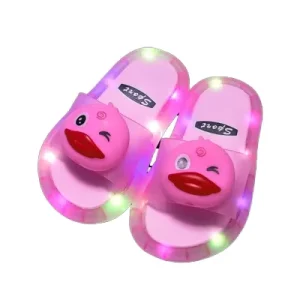Cute Cartoon LED Indoor Slippers for Children Baby Boys Girls Soft Summer Fashion Light for Home Bathroom Spring Soft Sole