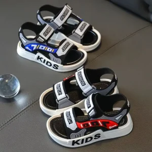 Cute Cartoon Non Slip Boys Sandals for Summer PVC Insole for Students Beach Outdoor Activities New Design for Kids