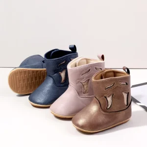 Cute Fashion Baby Little Boots for Toddler Boys and Girls Warm Soft PU with Anti Slip TPR Sole Spring Autumn Style