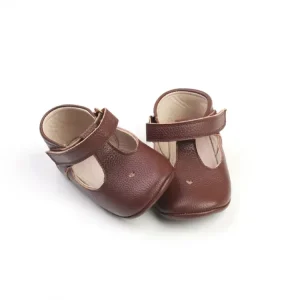 Cute Floral T Strap Dress Shoes for Infants Winter Flat Footwear Natural Leather Baby Shoes for Parties Healthy and Stylish