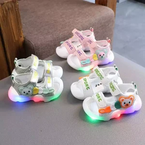 Cute Indoor Home Slippers for Kids Summer Non Slip Soft Sole Princess Sandals Cartoon Design for Boys and Big Girls