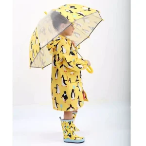 Cute Kids Rain Gear Sets Raincoat Boots and Umbrella Whole Sets Children Animal Full Print Nice Pattern Rain Wear Suit Set