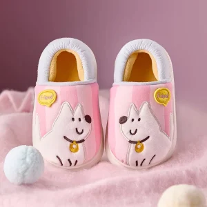 Cute Kids Slippers Furry Shoes Cute Animal Hamster Cartoon Warm slippers Indoor Plush Shoe for Fall and Winter
