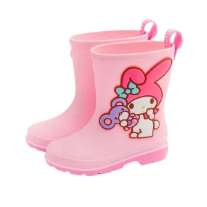 Cute Pattern Girls PVC Rain Boots Soft-Soled Waterproof Non-Slip for Kids and Girls for Students in All Season