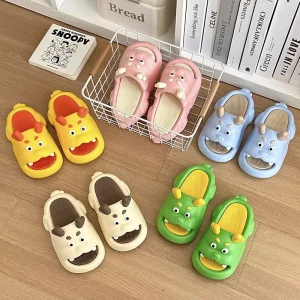 Cute Printed Children’s Summer EVA Soft Bottom Cartoon Non-Slip Fashion Trend Home Beach Slippers for Kids