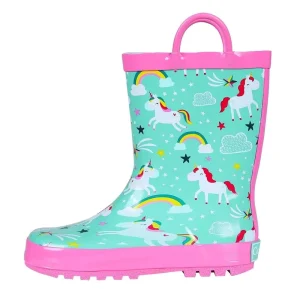 Cute Red Dinosaur Printed Kids Rain Boots Outdoor Waterproof Children Rubber Boots for Girls