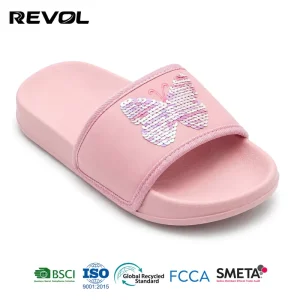 Cute Sequin Upper Kids Summer Sandals for Girls Boys EVA Slippers