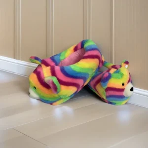 Cute Slippers Animal Slippers for Kids Family Cute Bear Style Plush Slippers