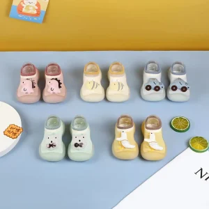 Cute Three Dimensional Animal Print Cotton Upper Durable Slip On Low Top Soft Sole Toddler Shoes for Infant & Children Unisex