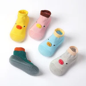 Cute Toddler Children Walking Boots Silicone Soft Soled Baby Kindergarten Kids Indoor Non slip Floor Sock Shoes