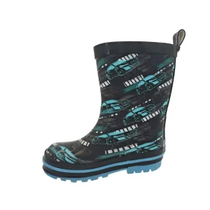 Cute Waterproof Breathable Children’s Rain Boots Toddler Dinosaur Cartoon Print Anti Slippery Light Weight Mid-Calf Polyester