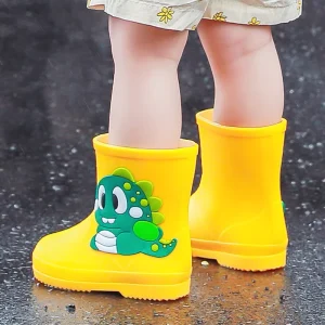 Cute Waterproof Non slip Camping Rain Boots for Children Aged 2 6 Toddler Rubber Shoes Cartoon Overshoes