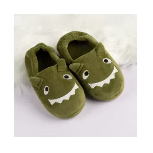 Cute Winter Animal Dinosaur Home Slippers for Kids Anti Slip Thermal