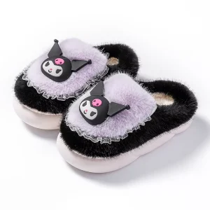 Cute Woolly Slippers Cotton Slippers for Women Comfortable Winter Warm Home Use Slippers for Ladies and Kids