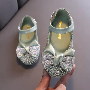 D2088 Kids Baby Girls Dress Shoes Design Daily Wears Princess High Quality Elegant Birthday Shoes