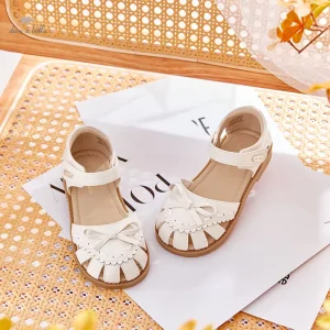 DB2248723 DAVE BELLA Girls Beige Sandal Kids TPR Sole Shoes Children Summer Shoes Fashion Design Princess Birthday Party Sandal