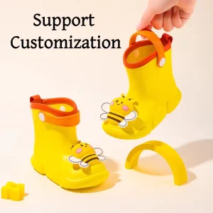 DELIA DJ 163 Customize Kindergartens Kids Durable Waterproof EVA Cute Cartoon Rain Boots for Little Boys and Girls