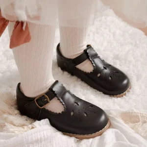 DZ NPF Mary Jane Shoe Dress Designer Shoe Children’s Shoe Casual Shoe Black Flat Leather Shoe Girl School Shoe for Kids