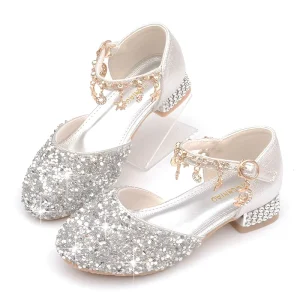 Dance Shoe Kids Girl Princess Shoe Trendy Shoe Children’s Casual Shoe High Heel Shoe Girl Formal Party Shoe