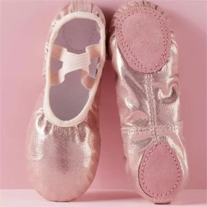 Dance Shoes Children Shiny Ballet Slippers for Wedding Free Lacing Soft Soled Ballet Girls Ballet Shoes for Kids
