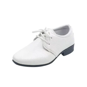 Dance Shoes Kids Classic Fashion Kids Dress Shoes Boys Lace up Wedding Prom Footwear Black Dress Shoes for Boys