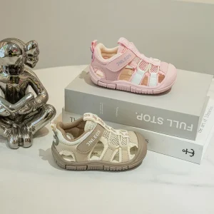 Design Kids Summer Sandals Soft Breathable Slip-on Lovely Baby Child Sandals for 2-15 Years Old Children Walking
