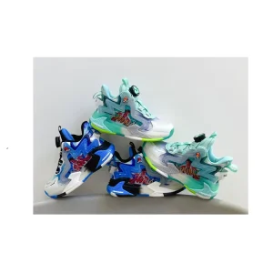Design Oem Custom High Top Basketball Shoe Boy’s Sports Original Rotary Button Shoes for Kids