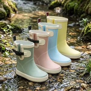 Design Your Own Rain Boots Children Shoes Waterproof Rubber Kids Gumboots for Cute Girls and Boys